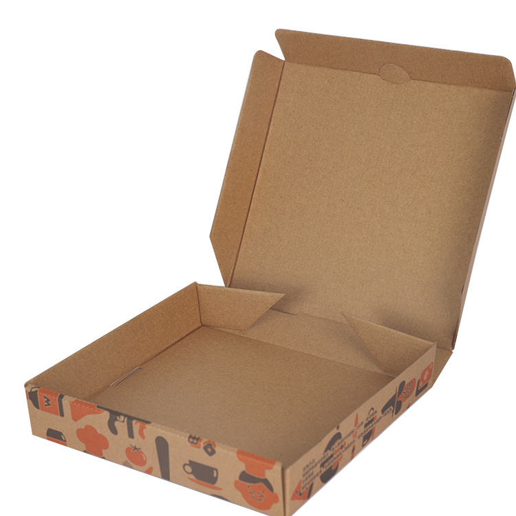 Pizza Box Printed Paper Boxes Pizza Design Wholesale Customized Corrugated Board OEM Food & Beverage Packaging,food Offset