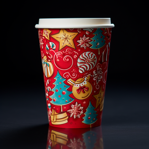 Custom Gold Foil Biodegradable PE Coated Lined Disposable Coffee Paper Cup Single Wall Style for Hot Drinks for Craft Use