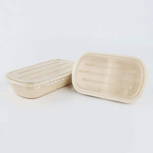 Custom Bagasse Takeaway Catering Disposable Safety Biodegradable Food Containers With Lid