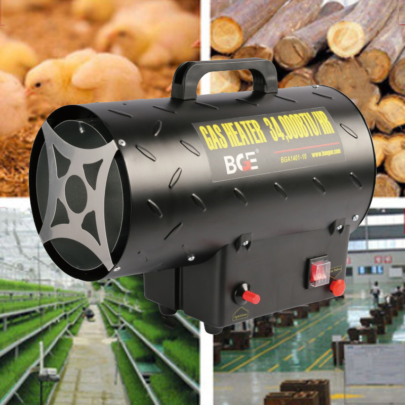 OEM Professional Industrial 10KW LPG Propane Butane Indoor Portable Air Gas Heaters for Greenhouse Farm Workshop