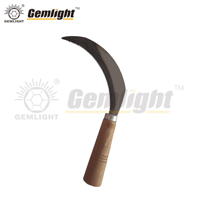 Customised Wholesale Grass Cutter Sickles Grass Sickle S1206 7.5 Inch with Small Wooden Handle