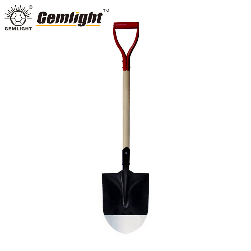 Hot Sale Y Shape Soft Grip Gardening Shovel Stainless Steel Round Point Shovel with Carbon Steel Blade