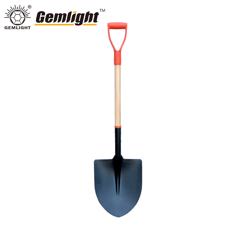 Hot Sale Y Shape Soft Grip Gardening Shovel Stainless Steel Round Point Shovel with Carbon Steel Blade