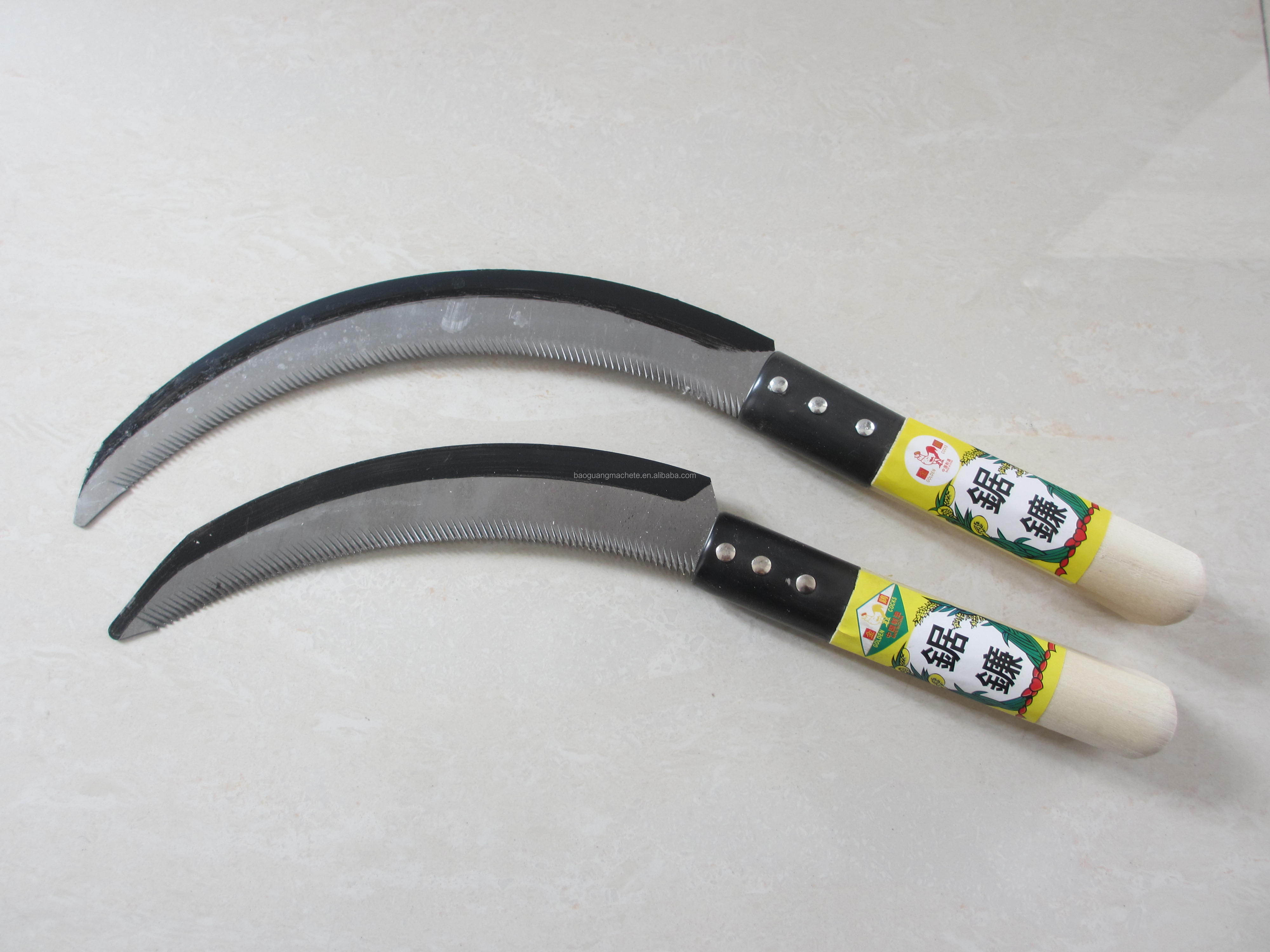 High Quality High-Carbon Steel Sharp Gardening Hand Weeder Hand Sickles Grass Sickle