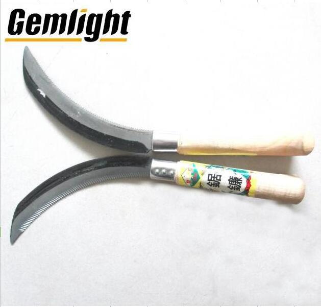 Customised Wholesale Grass Cutter Sickles Grass Sickle S1206 7.5 Inch with Small Wooden Handle