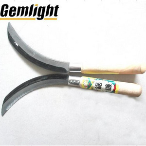 Customised Wholesale Grass Cutter Sickles Grass Sickle S1206 7.5 Inch with Small Wooden Handle