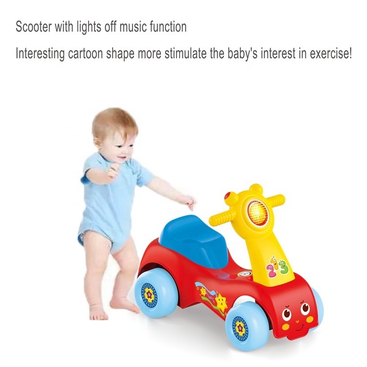 Musical scooter ABS Plastic Car Toddler Ride On Toys Car With Light Baby Scooter Walker Toyb