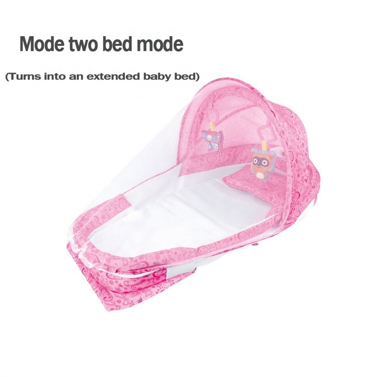 Portable Baby Sleeping Bed Good Quality Travel Kids Cribs with Mosquito Net Extended version  mosquito net bed/music lighting