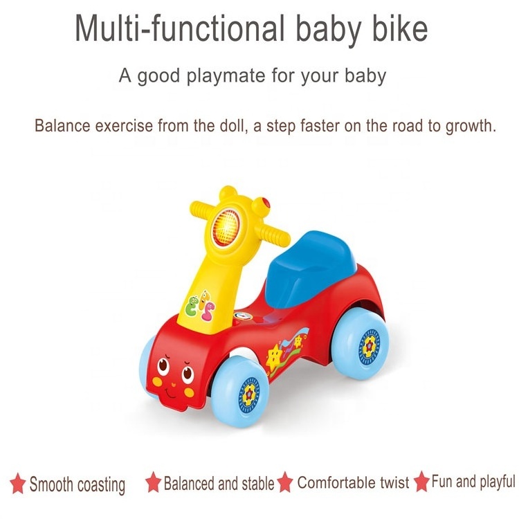 Musical scooter ABS Plastic Car Toddler Ride On Toys Car With Light Baby Scooter Walker Toyb