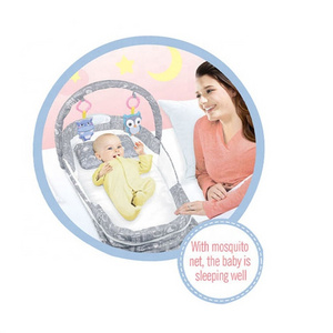 Portable Baby Sleeping Bed Good Quality Travel Kids Cribs with Mosquito Net Extended version  mosquito net bed/music lighting