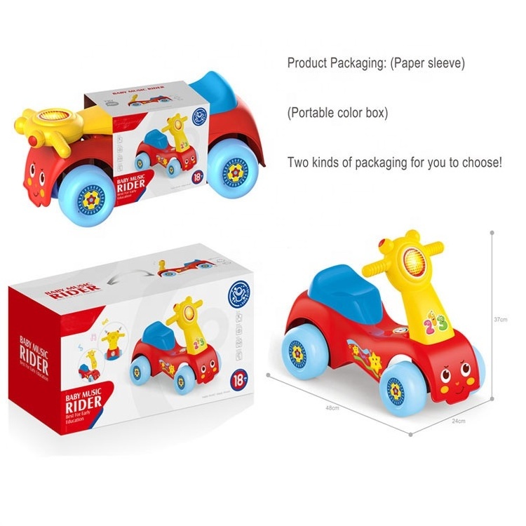 Musical scooter ABS Plastic Car Toddler Ride On Toys Car With Light Baby Scooter Walker Toyb