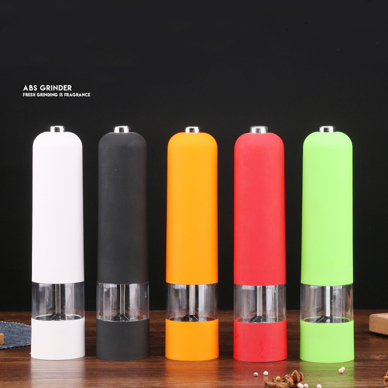 Best seller portable Electric Salt spice mill automatic round battery operated pepper grinder