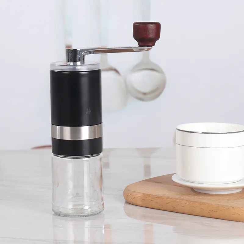 portable Mini Travel Coffee Herb Spice Grinder Black White Ceramics Cutter Coffee Bean Grinder For Coffee Shop