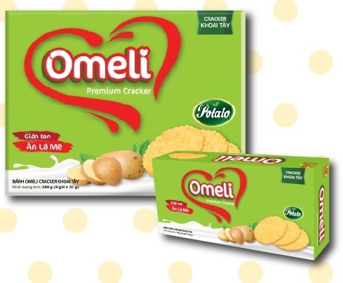 Premium quality International Standard Halal ISO Omeli/OEM Brand Crispy Biscuit Cracker Round Slide 288g box