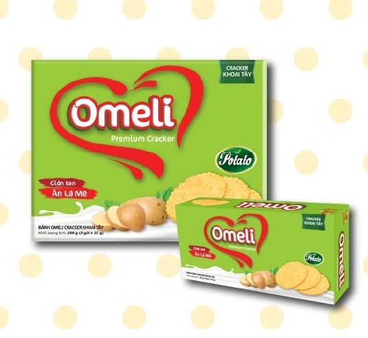 Wholesale Premium Quality Omeli/ OEM Brand Thin Crispy Biscuit Cracker potato flavour in paper box 288g Halal ISO - Export