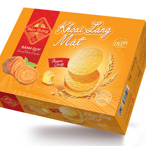 HIGH QUALITY BRAND BAO HUNG CRACKER SWEET POTATO FLAVOUR 368GR BOX - DELICIOUS CRISPY THIN CRACKERS MADE IN VIETNAM