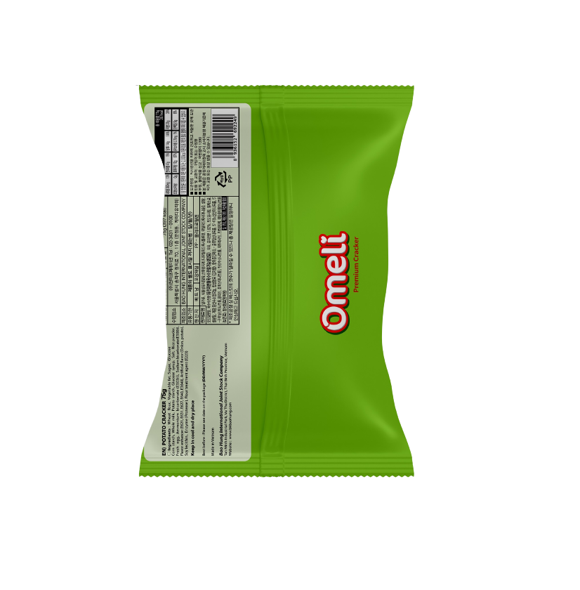 OEM Available Brand Crispy Thin Cracker Biscuits Potato Flavour - 75g in plastic bag - Special Market Only