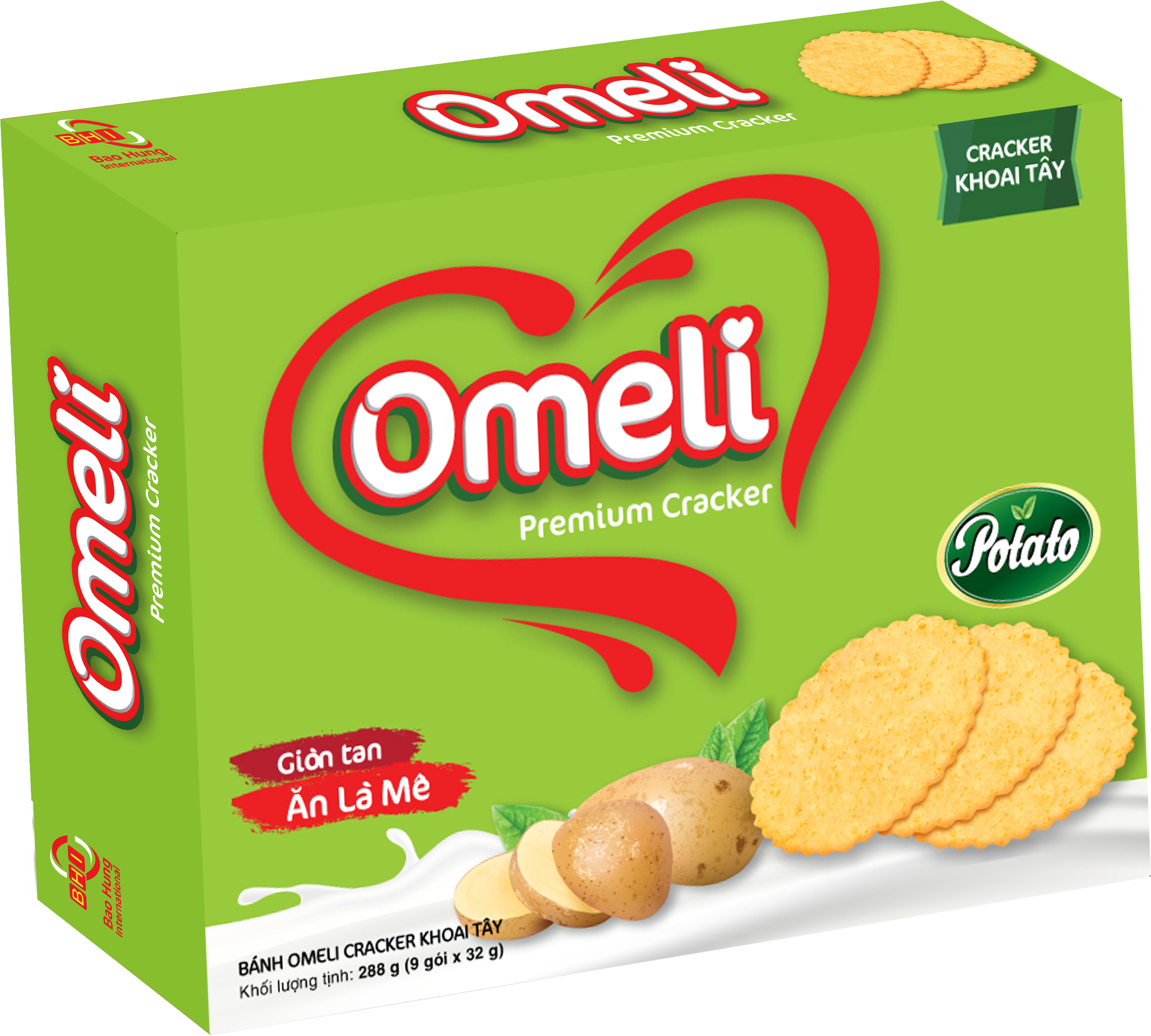 OMELI CRACKER Crispy Biscuit Cracker Crisp Biscuits Potatoes Cracker Wheat Flour, Potato Round Slide 0.12 Kg 100% TT Yellow 120g