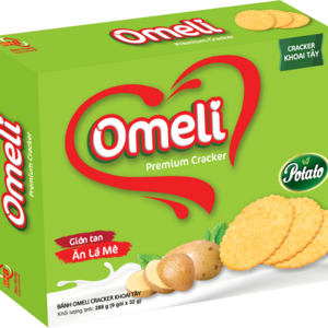 PREMIUM QUALITY HALAL BRAND OMELI POTATO CRACKER 288G - ISO 22000 DELICIOUS CRIPSY THIN BISCUITS