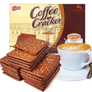 PREMIUM QUALITY BISCUITS CRACKER COFFEE FLAVOUR 380GR PAPER BOX - DELICIOUS CRISPY THIN CRACKERS MADE IN VIETNAM