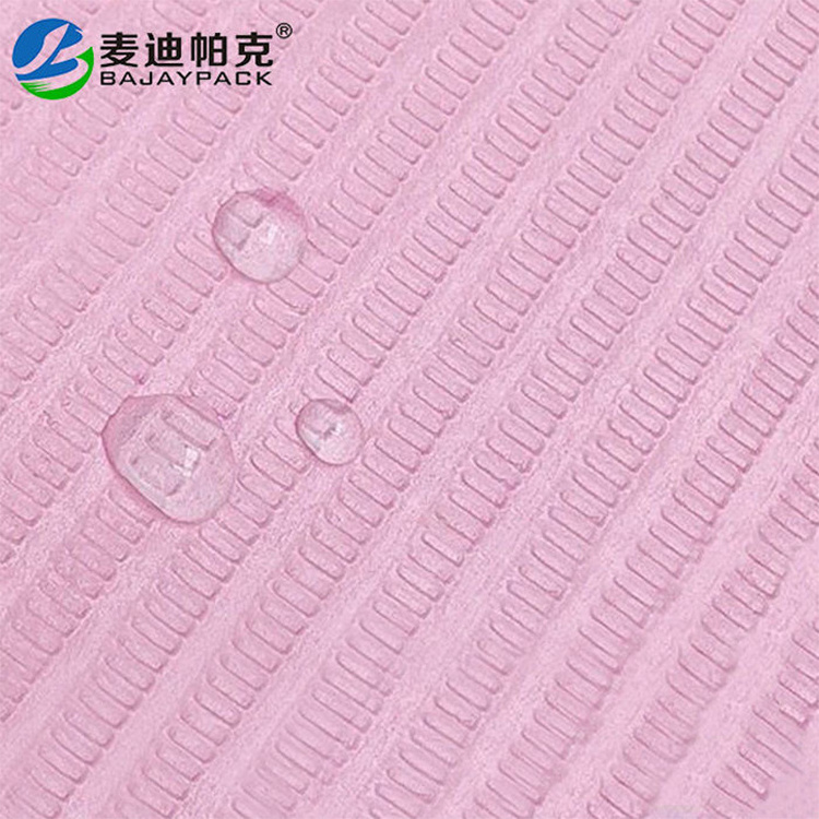 Customized Medical Consumables By Manufacturer Pink Oral Bag Disposable Patient Waterproof Dental Bib