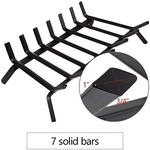 Black Wrought Heavy Duty Solid Steel  Fireplace Log Grate for Outdoor Kindling Tools Pit Wood Stove Firewood Burning Rack Holder