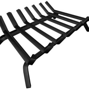 Black Wrought Heavy Duty Solid Steel  Fireplace Log Grate for Outdoor Kindling Tools Pit Wood Stove Firewood Burning Rack Holder