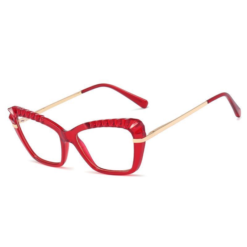 The new women's TR90 anti-blue light glasses spring leg computer glasses flat glasses can be equipped with myopia lenses