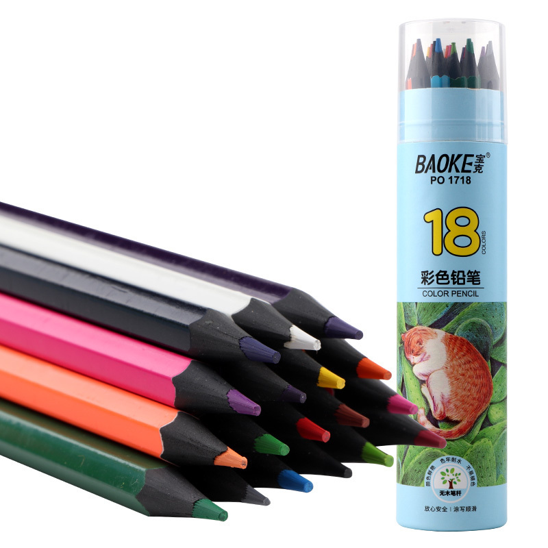 Oil-based Lead Plastic Pencil Hexagonal Shape Multi Color Pencil