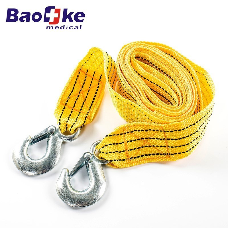 Car Emergency Heavy Duty Tow Strap Rope Two Hook Strap With Forged Hooks For Car Truck Vehicle