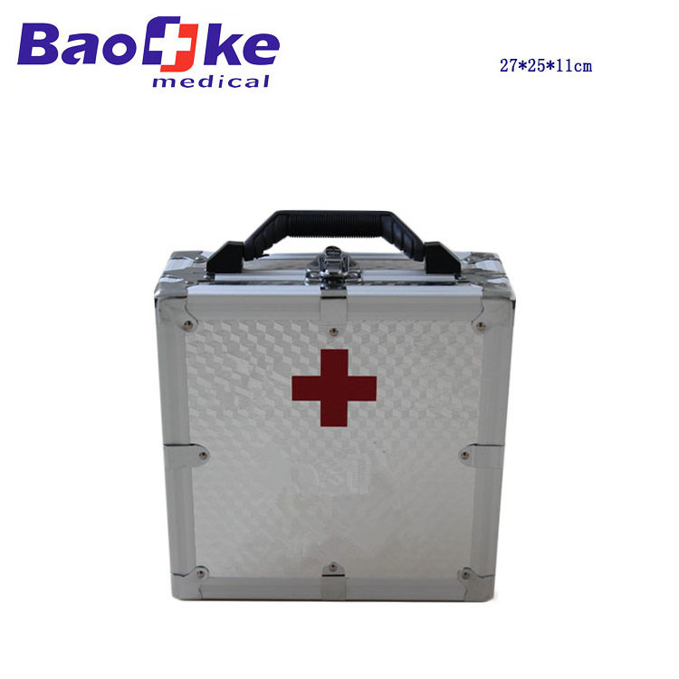 AluminIum Nursing&Medical Case, Aerometal Portable Survival&Emergency&Trauma Chest, First Aid Metal Box for Car