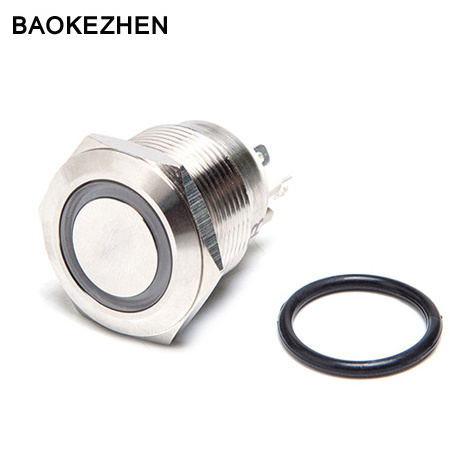 Baokezhen IP67 waterproof led metal push button switch waterproof for kitchen hood