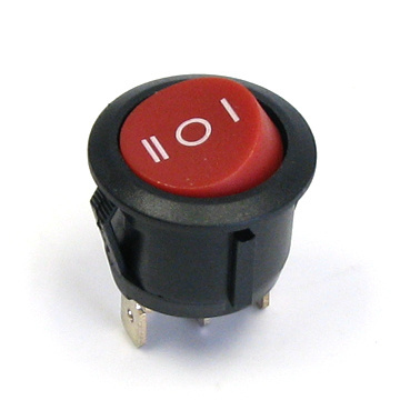 Custom 16A 250V  oval red button rocker switches 3 pins Illuminated rocker switch