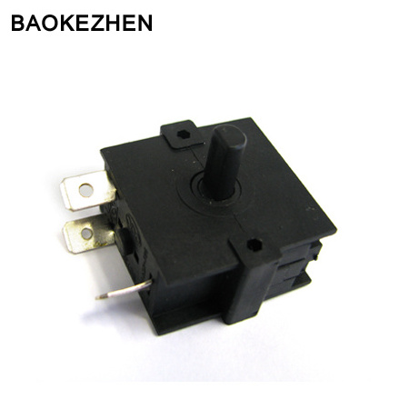 baokezhen 3 position fan speed oven dip air cooler rotary switch supplier 13A-120V 10(3)A-250V t125 4 position 3 speed