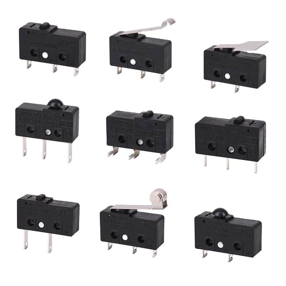 Waterproof IP67 Micro  switch limit switch 3A/5A/10A 125V/250VAC M02/M12 straight roller lever micro switches