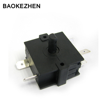 baokezhen 3 position fan speed oven dip air cooler rotary switch supplier 13A-120V 10(3)A-250V t125 4 position 3 speed