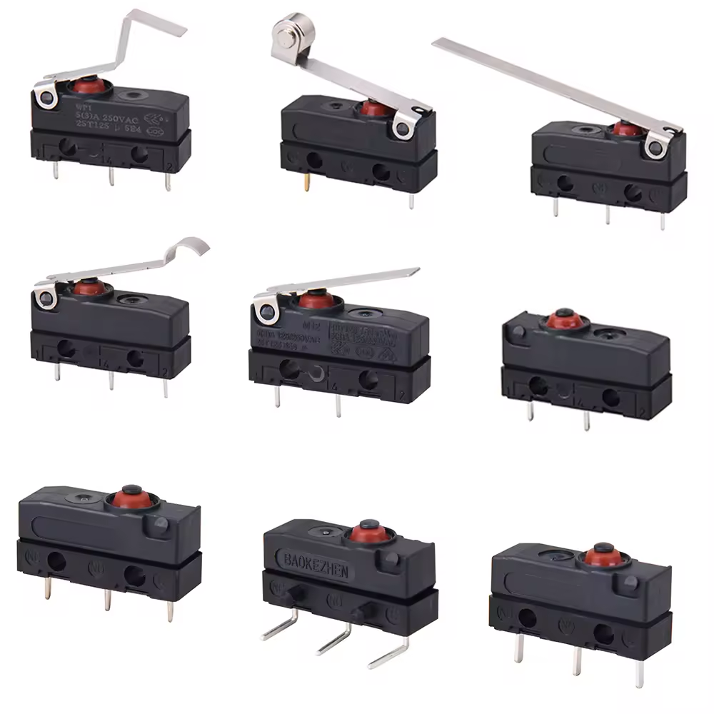 Waterproof IP67 Micro  switch limit switch 3A/5A/10A 125V/250VAC M02/M12 straight roller lever micro switches