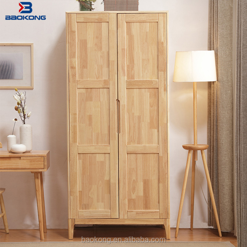 Modern Wooden Chest Of Drawers Wood Bedroom Furniture 2-Door Wardrobe