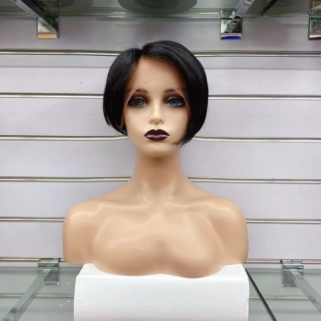 Pixie Cut Wig Lace Front Short Bob Wig Natural peruvian Remy Human Hair Pixie Wigs For Black Women