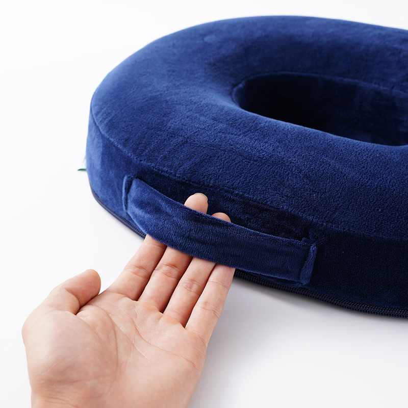 High Density Round Memory Foam Rebound Donut Seat Cushion For Pain Relief