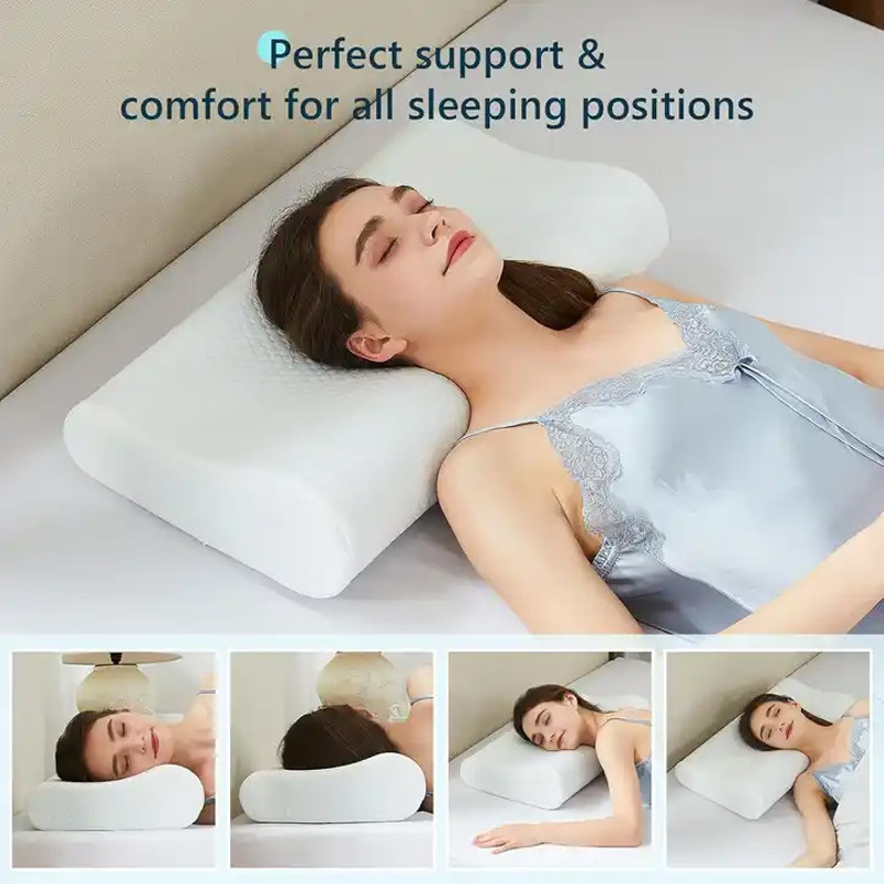 Comfortable Great Softness Support Luxury Ergonomic Cervical Orthopedic Contour Neck memory foam Bed Pillow for Sleeping