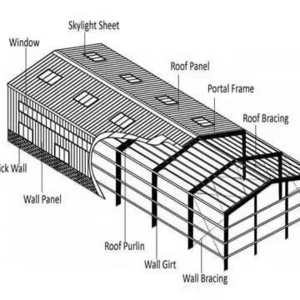 Cow Sheep Barn House Farm Building Design Prefabricated Steel Structure