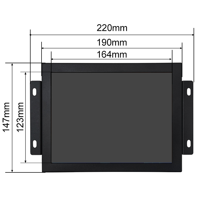 8 inch 1024*768 IPS HD-MI VGA AV BNC Non touch screen Metal Case TFT Open Frame Embedded OEM ODM industrial LCD Monitor