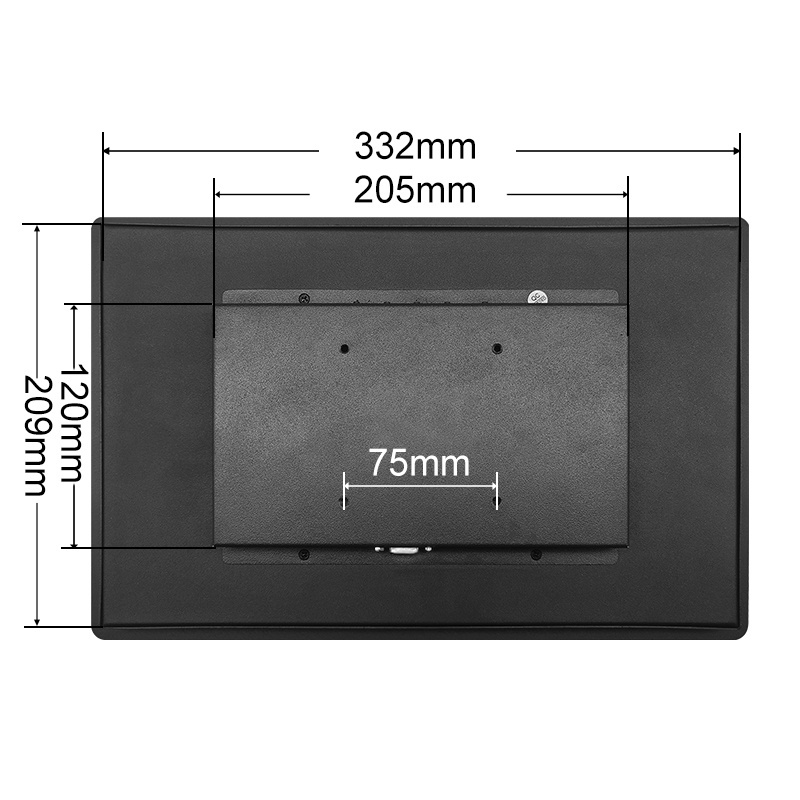 13.3 / 13 / 14 inch 2K HD Metal embedded touch screen panel PC industrial computer with VASE wall mounted IPS display HMI port