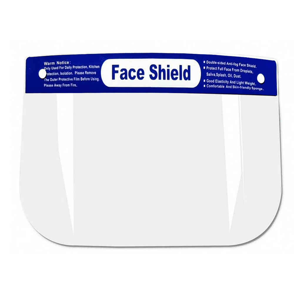 protective transparent clear full foam faceshield face shield mask visor with sponge stick heng de faceshield with box