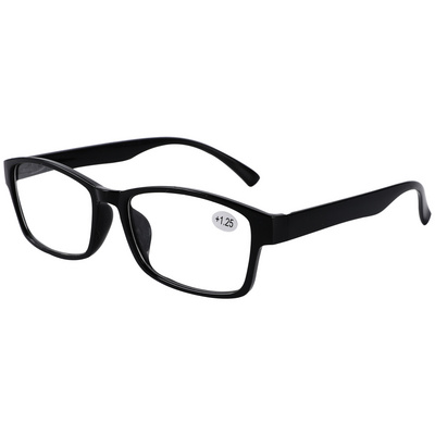 Non-pressure Nose Full Frame Elderly Mirror Cross-border Foreign Trade Reading Glasses Black Frame Ultra Light Fashion HD Lenses