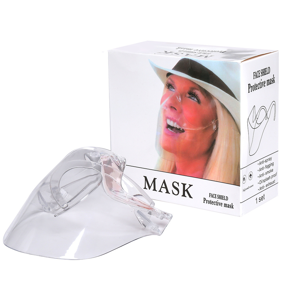 transparent plastic facemask faceshield Attractive Washable Reusable Visor facesheild Clear Face Shield Mask glass sheild