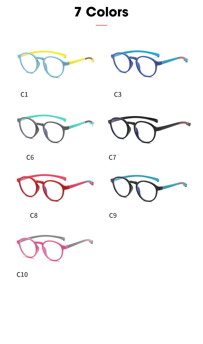 2024 Fashion silicone anti blue light TR light children kids optical frame myopia eyewear boys girls eyeglasses eye glasses