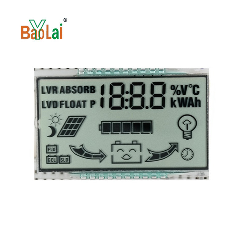 Baolaiya custom  7 segment  tn htn  digital lcd display for solar inverter with white backlight