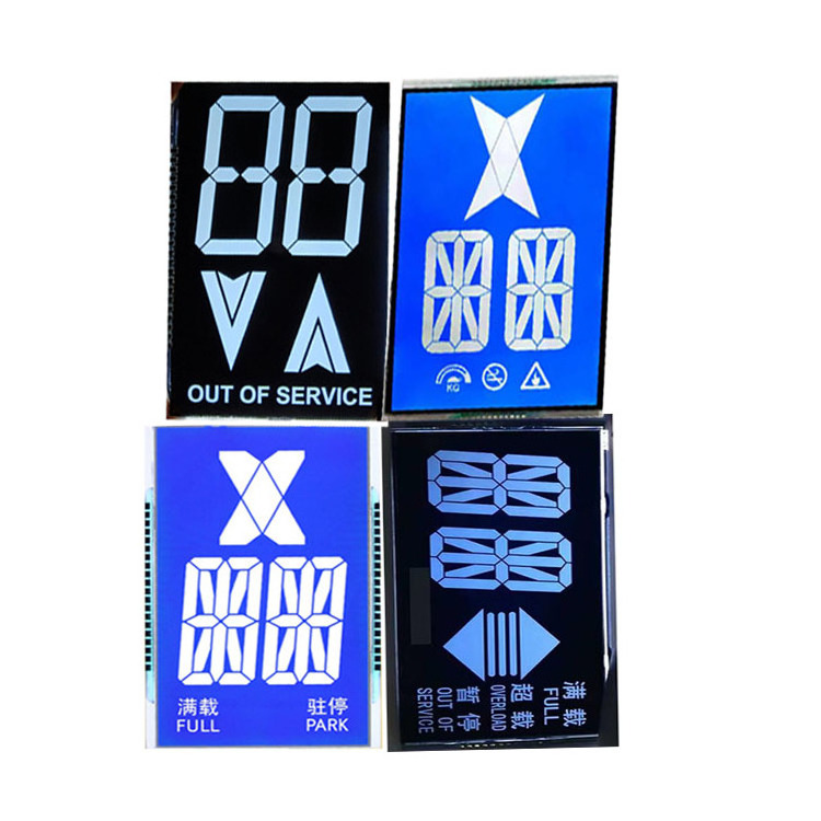 Factory direct supply Wholesale Custom VA negative 7 segment monochrome  screen lcd elevator display